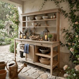 Gartenschrank Fallon graubraun