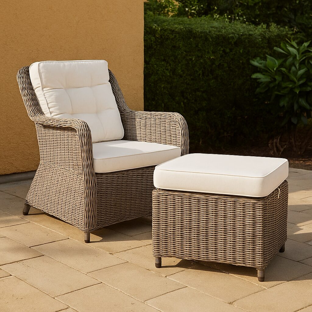 Sessel mit Hocker Bromyard